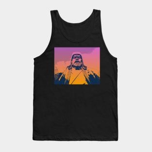 Vaporwave Genghis Khan 4227 Ulaanbaatar Tank Top